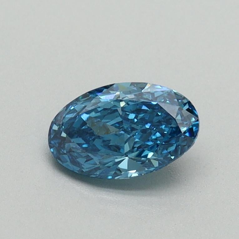 0.54 Ct. Fancy Vivid Blue Oval Lab Grown Diamond