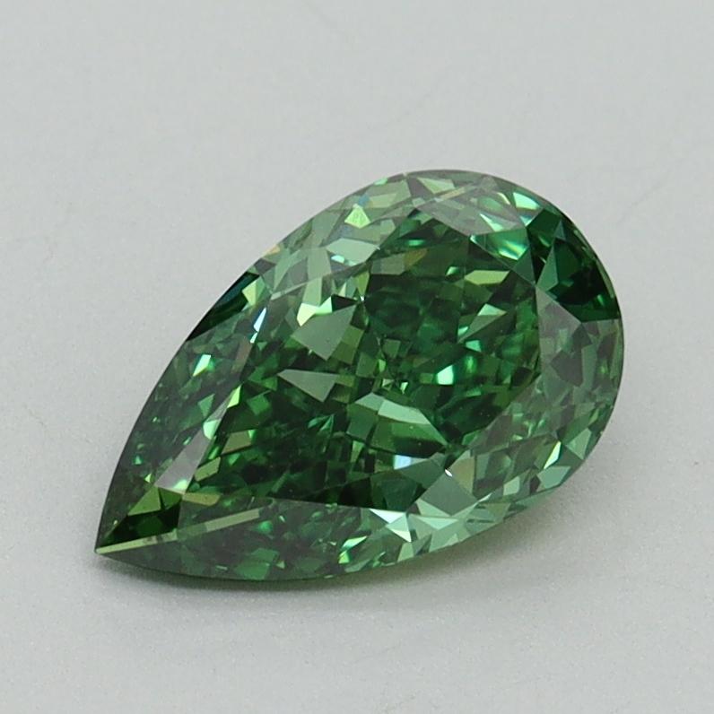1.09 Ct. Fancy Vivid Green Pear Lab Grown Diamond