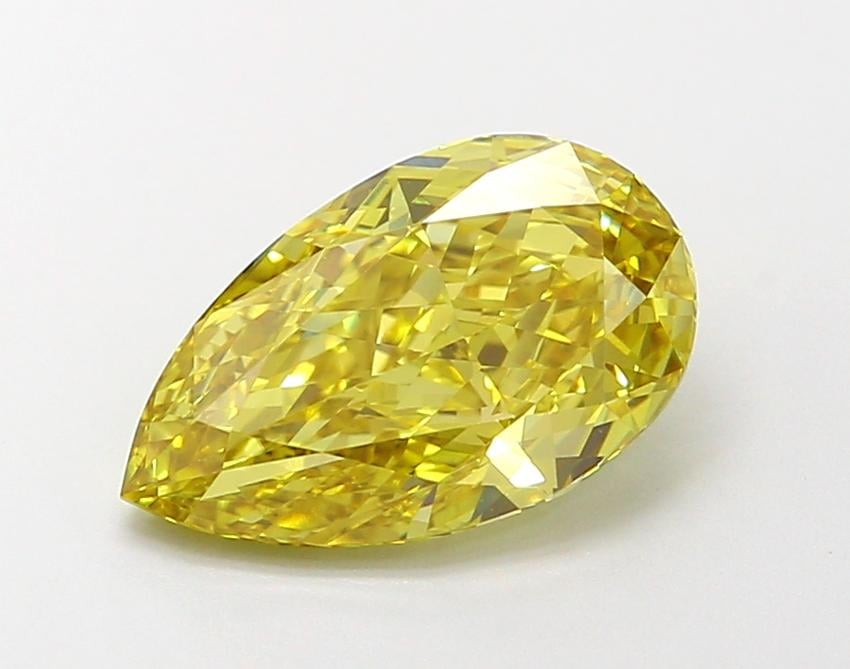 1.71 Ct. Fancy Vivid Yellow Pear Lab Grown Diamond
