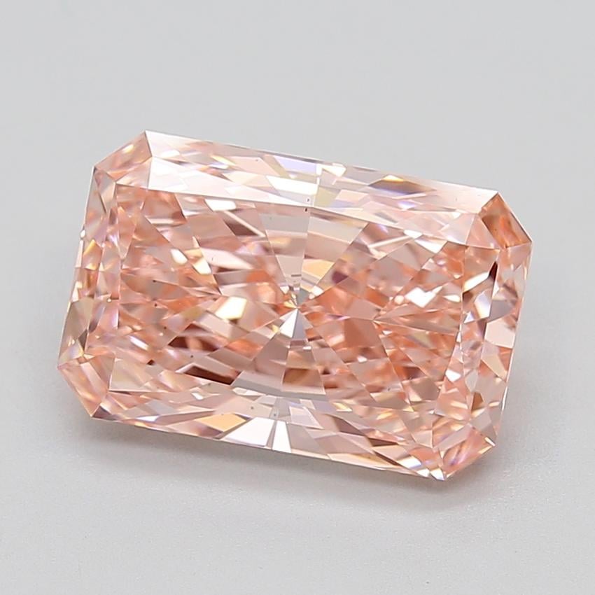5.06 Ct. Fancy Vivid Pink Radiant Lab Grown Diamond