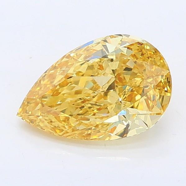 1.01 Ct. Fancy Intense Yellow Pear Lab Grown Diamond