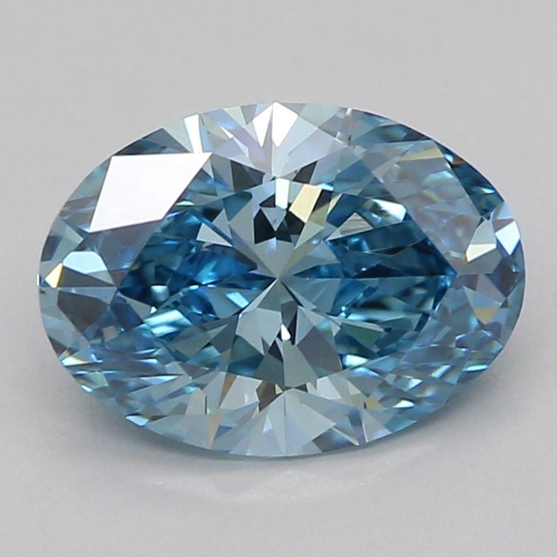 1.00 Ct. Fancy Vivid Blue Oval Lab Grown Diamond