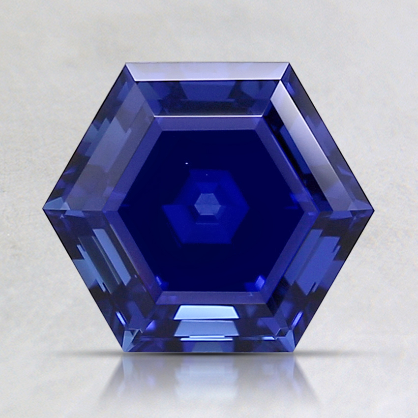 8mm Blue Hexagon Lab Grown Sapphire