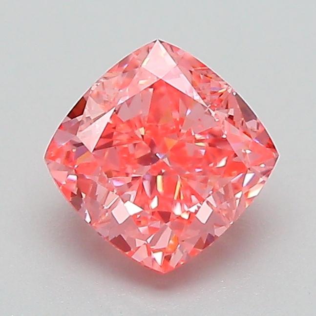 1.12 Ct. Fancy Vivid Pink Cushion Lab Grown Diamond