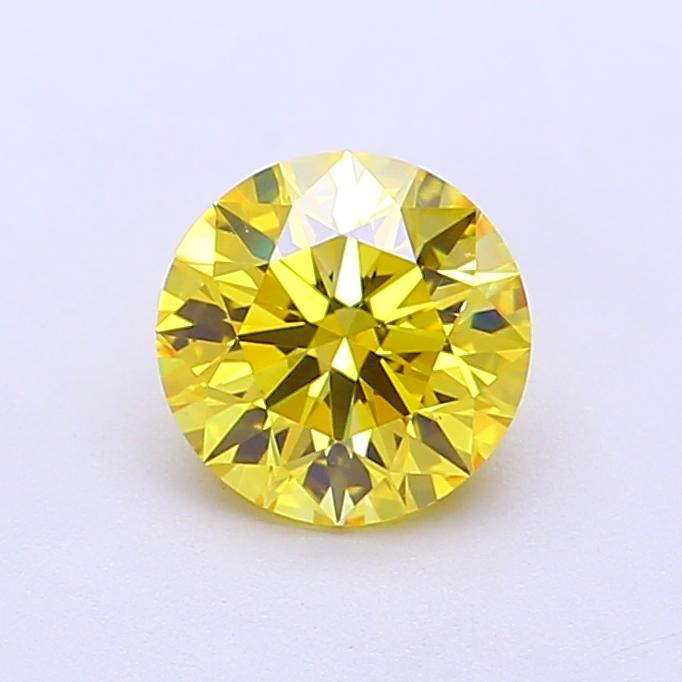 1.03 Ct. Fancy Vivid Yellow Round Lab Grown Diamond