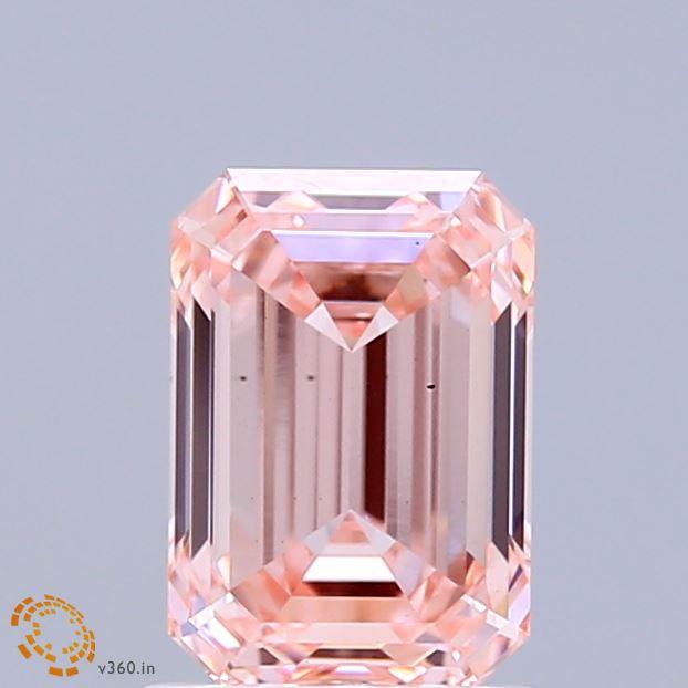 1.54 Ct. Fancy Vivid Pink Emerald Lab Grown Diamond