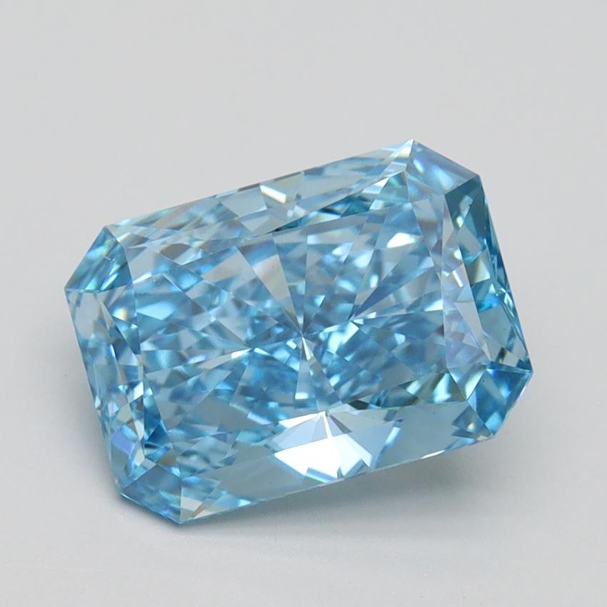 2.50 Ct. Fancy Vivid Blue Radiant Lab Grown Diamond
