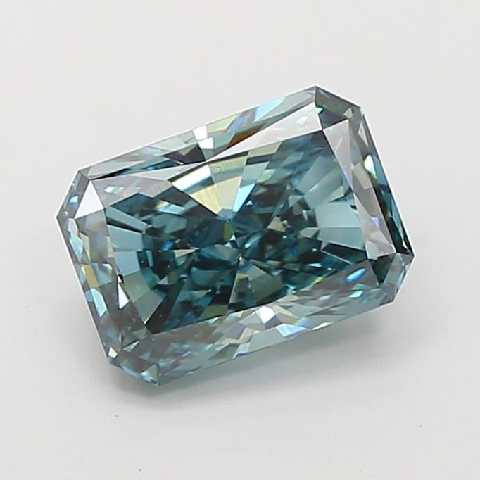 2.34 Ct. Fancy Vivid Green Radiant Lab Grown Diamond