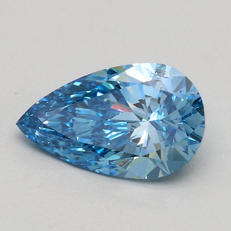 0.73 Ct. Fancy Vivid Blue Pear Lab Grown Diamond