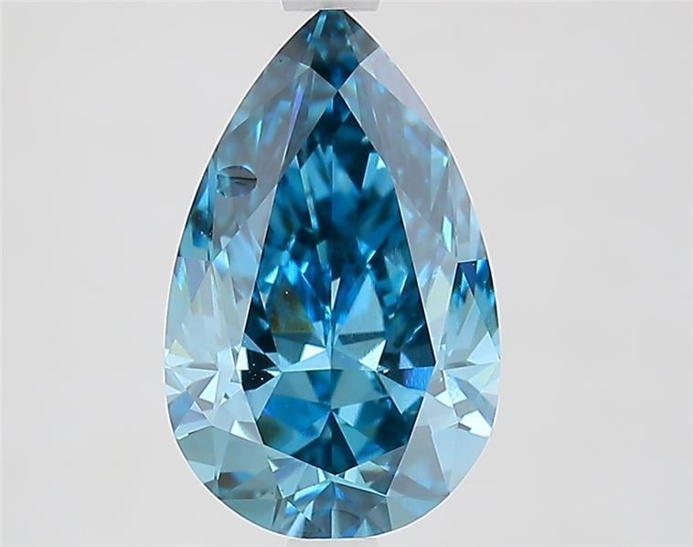 2.65 Ct. Fancy Vivid  Blue Pear Lab Grown Diamond
