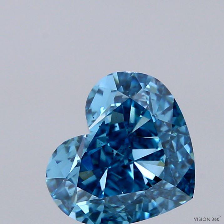 2.03 Ct. Fancy Vivid Blue Heart Lab Grown Diamond