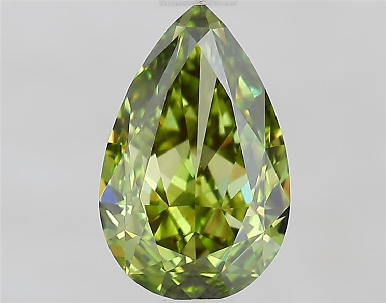1.10 Ct. Fancy Vivid  Green Pear Lab Grown Diamond