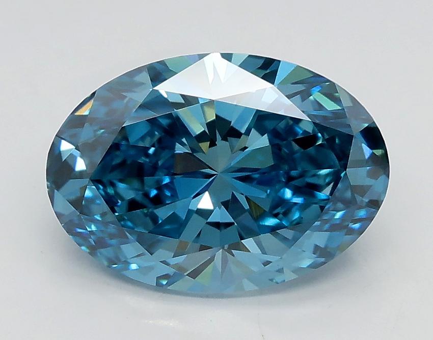 2.09 Ct. Fancy Vivid Blue Oval Lab Grown Diamond