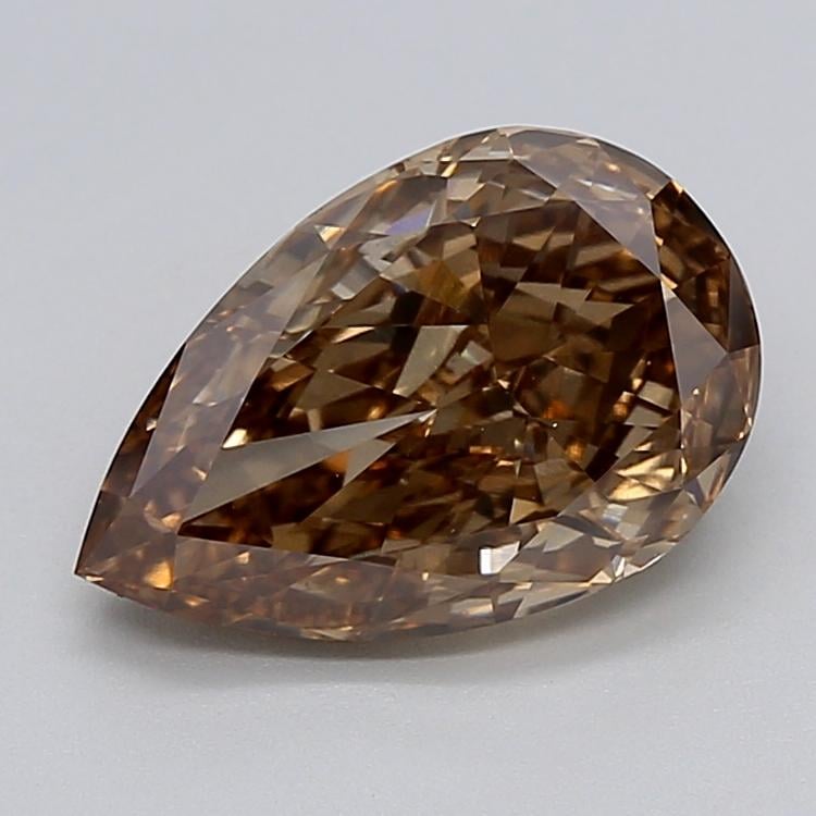 3.20 Ct. Fancy Light  Brown Pear Lab Grown Diamond