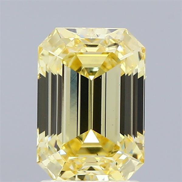 2.08 Ct. Fancy Yellow Emerald Lab Grown Diamond