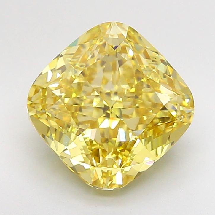 4.72 Ct. Fancy Intense  Yellow Cushion Lab Grown Diamond