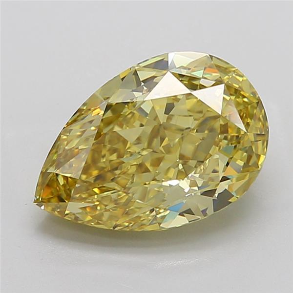 7.01 Ct. Fancy Intense Yellow Pear Lab Grown Diamond
