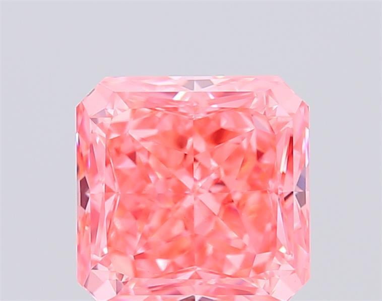 3.07 Ct. Fancy Vivid Pink Radiant Lab Grown Diamond