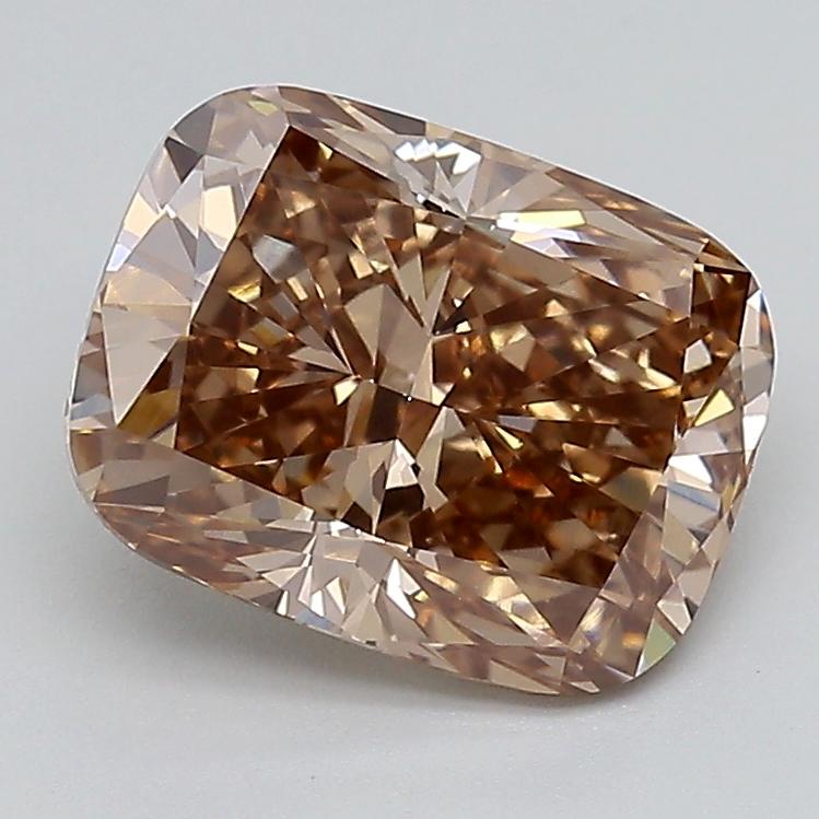 3.28 Ct. Fancy  Brown Cushion Lab Grown Diamond
