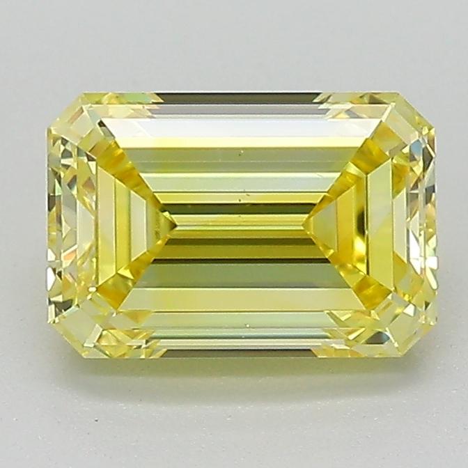 1.55 Ct. Fancy Vivid Yellow Emerald Lab Grown Diamond
