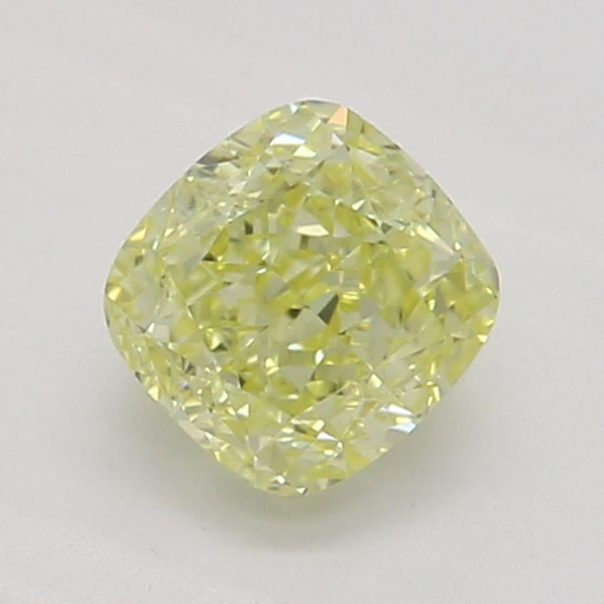 0.37 Ct. Fancy Yellow Cushion Diamond