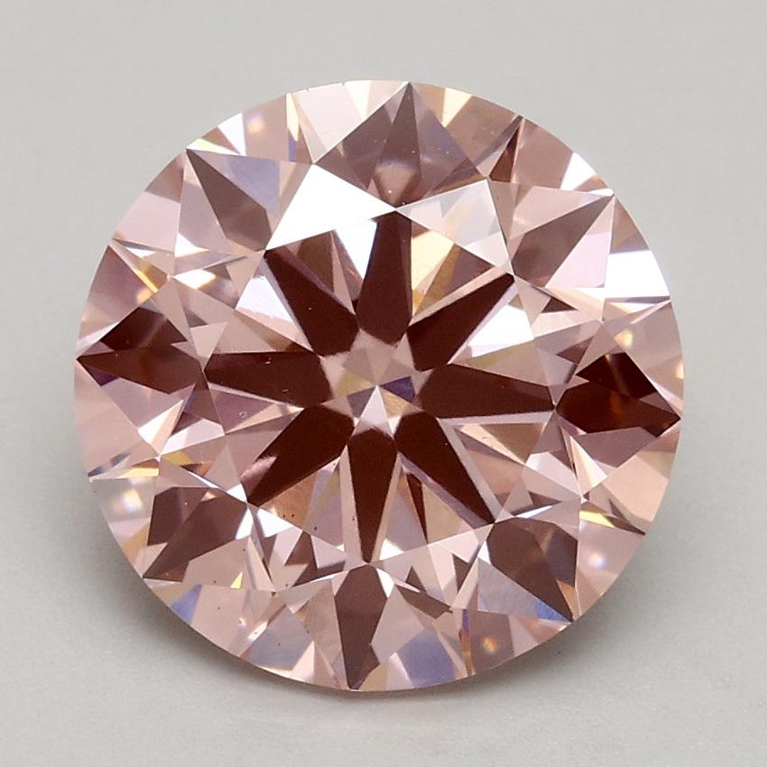 2.51 Ct. Fancy Intense Pink Round Lab Grown Diamond