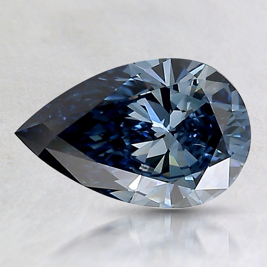 1.06 Ct. Fancy Deep Blue Pear Lab Created Diamond