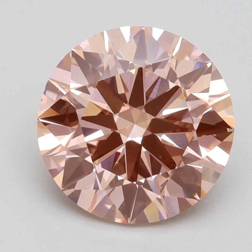 3.00 Ct. Fancy Intense Pink Round Lab Grown Diamond