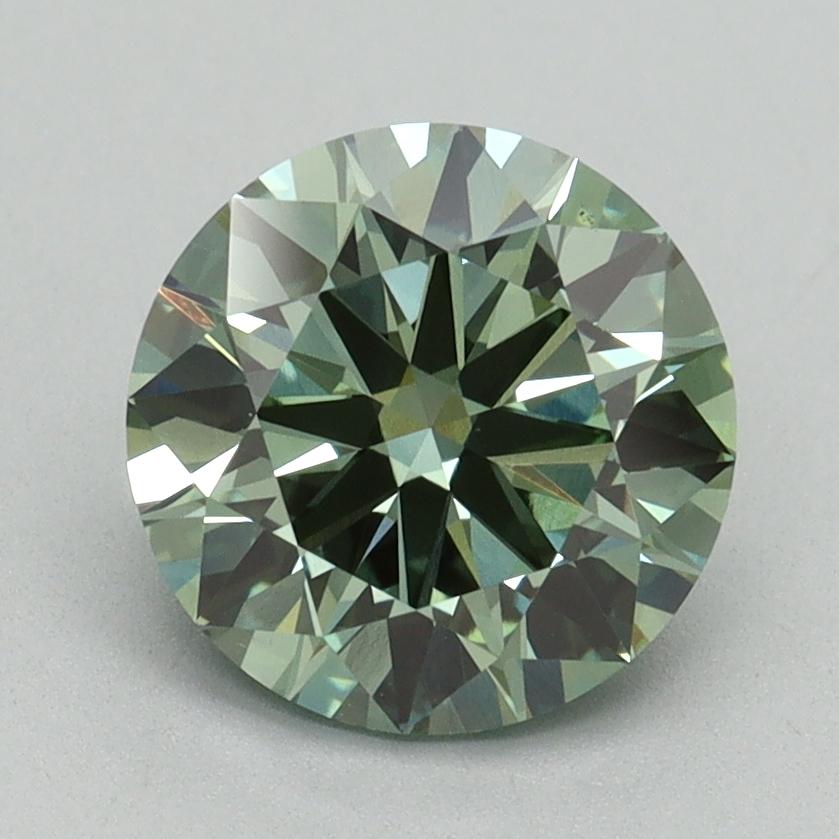 2.03 Ct. Fancy Vivid Green Round Lab Grown Diamond