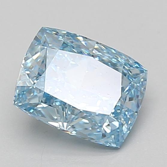 1.39 Ct. Fancy Vivid Blue Cushion Lab Grown Diamond