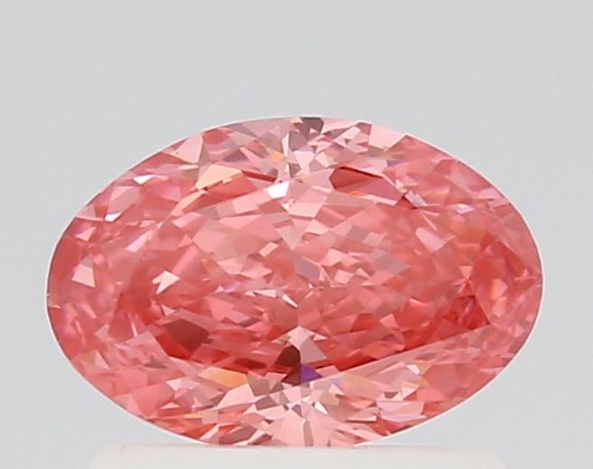 0.77 Ct. Fancy Vivid Pink Oval Lab Grown Diamond