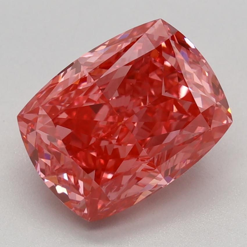 2.55 Ct. Fancy Vivid Pink Cushion Lab Grown Diamond