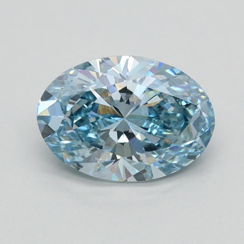 0.93 Ct. Fancy Intense Blue Oval Lab Grown Diamond