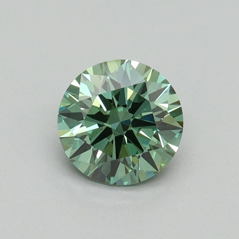 0.70 Ct. Fancy Vivid Green Round Lab Grown Diamond