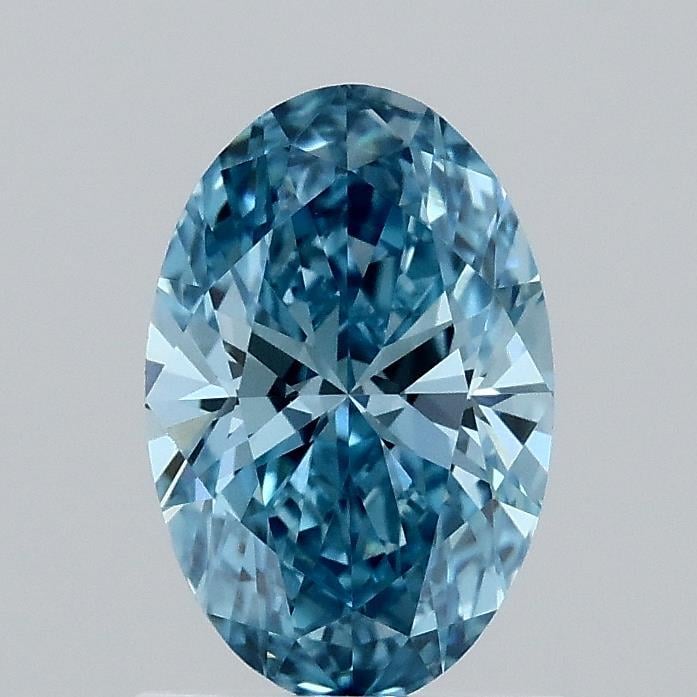 1.04 Ct. Fancy Vivid Blue Oval Lab Grown Diamond
