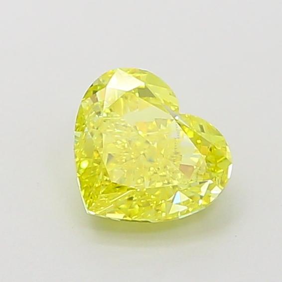 1.07 Ct. Fancy Vivid Yellow Heart Lab Grown Diamond
