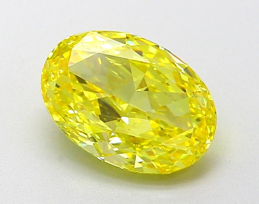 2.02 Ct. Fancy Vivid Yellow Oval Lab Grown Diamond