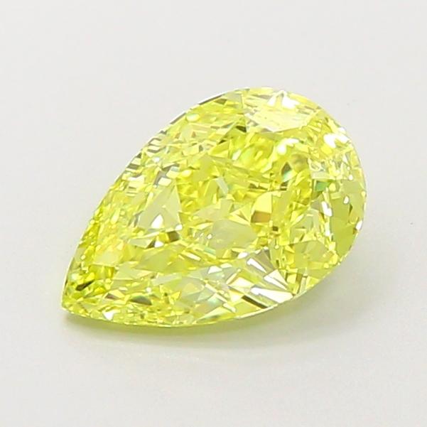 1.21 Ct. Fancy Vivid Yellow Pear Lab Grown Diamond