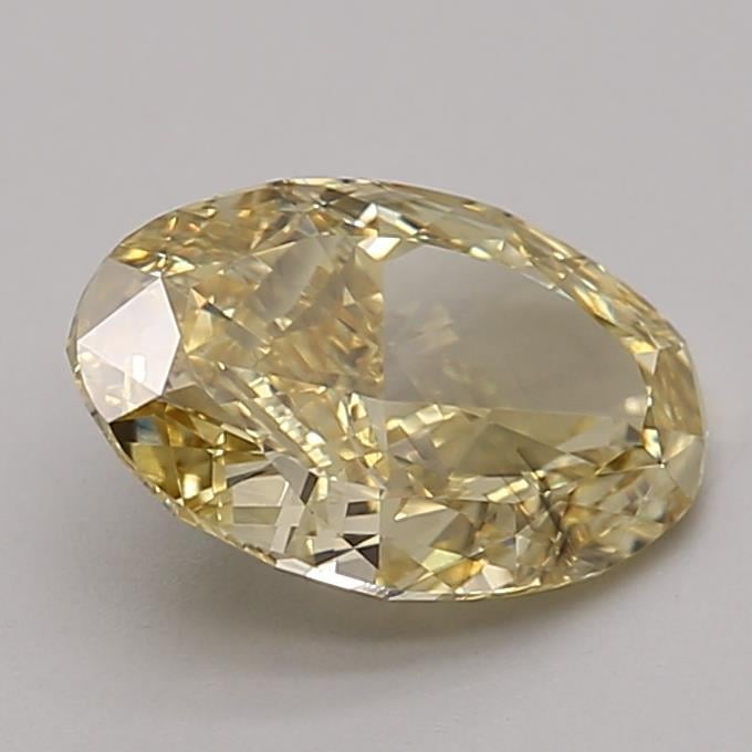 1.63 Ct. Fancy Vivid Yellow Oval Lab Grown Diamond