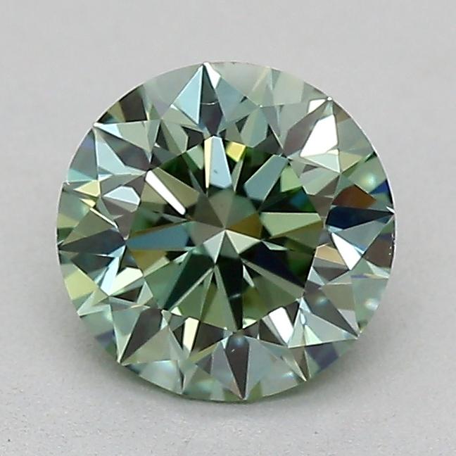 0.70 Ct. Fancy Vivid  Green Round Lab Grown Diamond