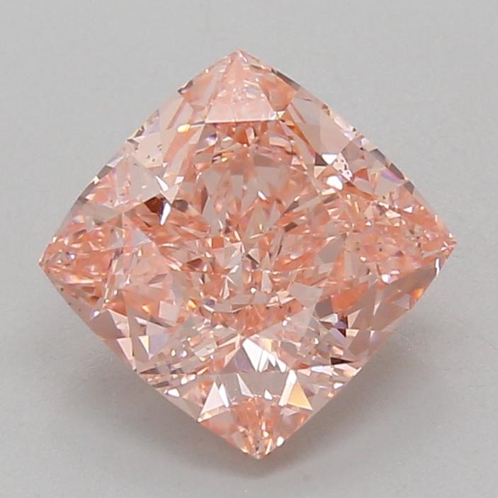 3.07 Ct. Fancy Vivid Pink Cushion Lab Grown Diamond