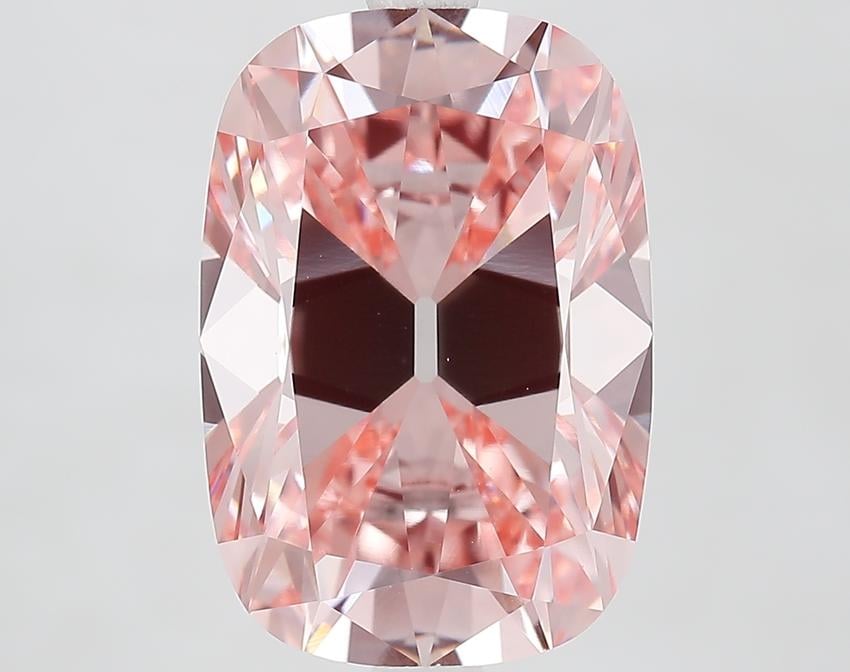 5.07 Ct. Fancy Vivid Pink Cushion Lab Grown Diamond