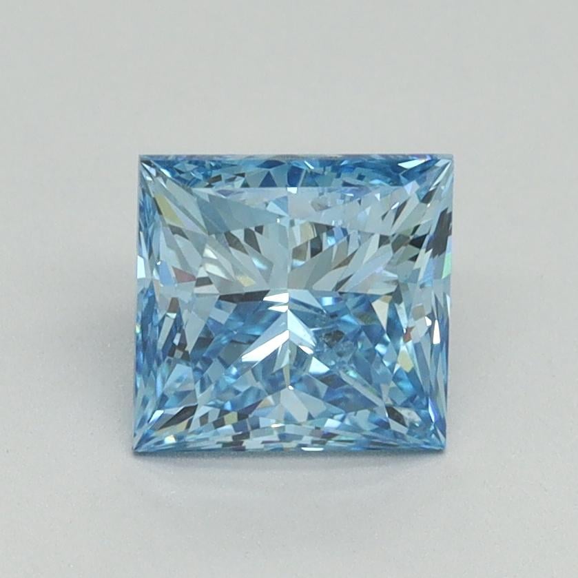 1.50 Ct. Fancy Vivid Blue Princess Lab Grown Diamond