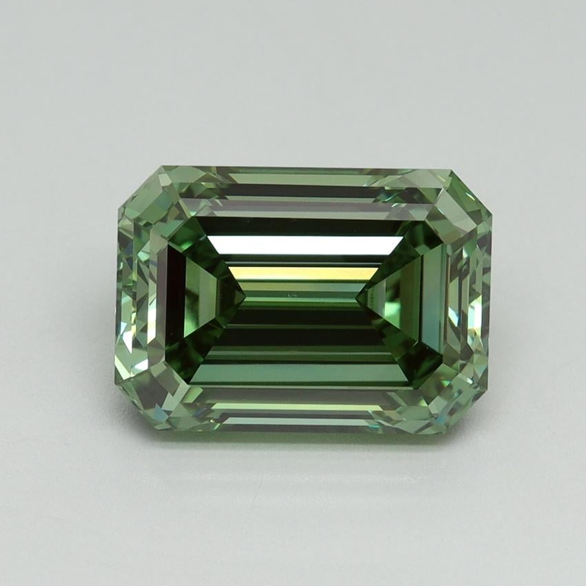 4.08 Ct. Fancy Vivid Green Emerald Lab Grown Diamond