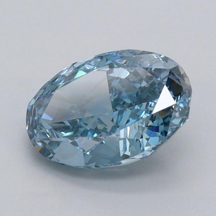 1.14 Ct. Fancy Vivid  Blue Oval Lab Grown Diamond