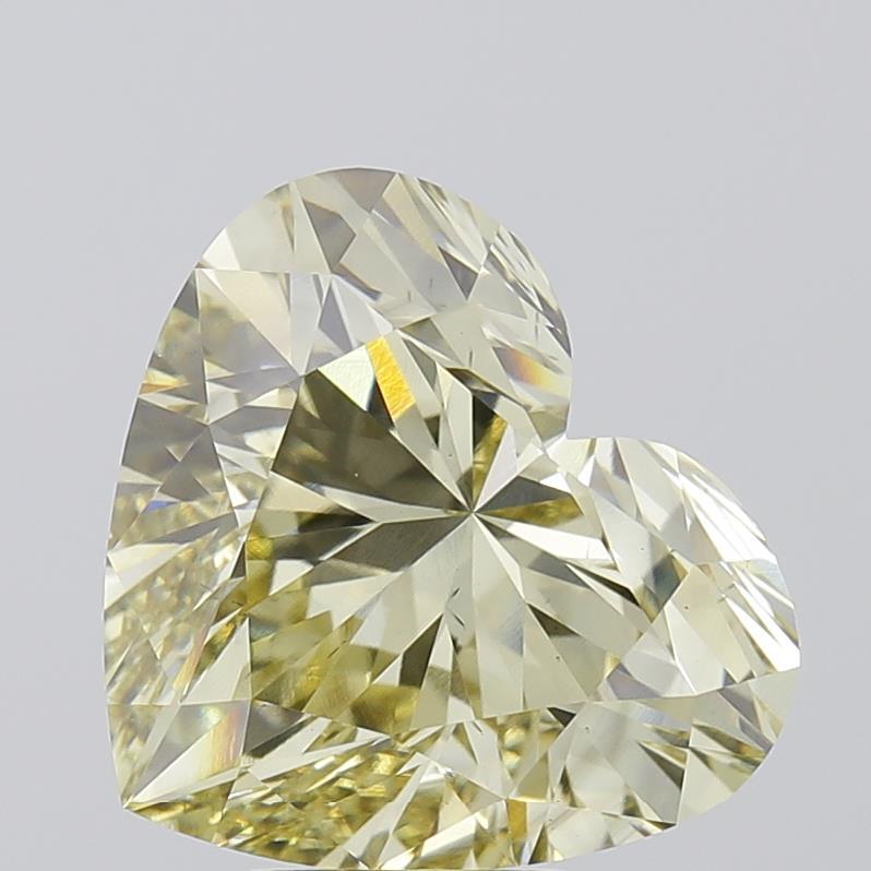 5.59 Ct. Fancy Light  Yellow Heart Lab Grown Diamond