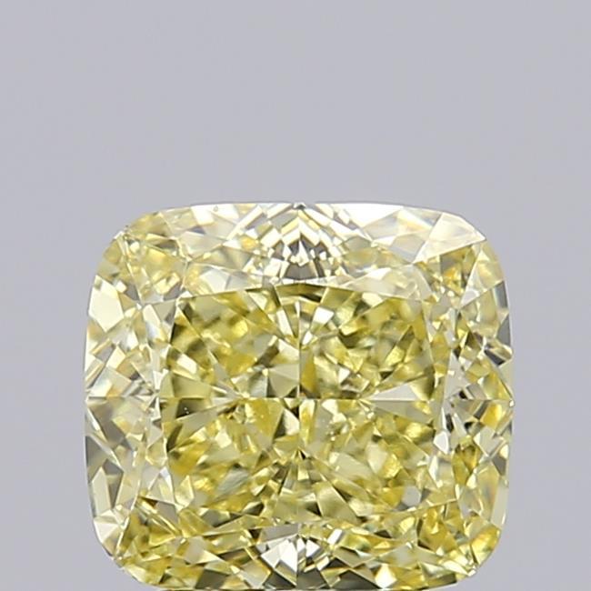 3.02 Ct. Fancy Intense  Yellow Cushion Lab Grown Diamond