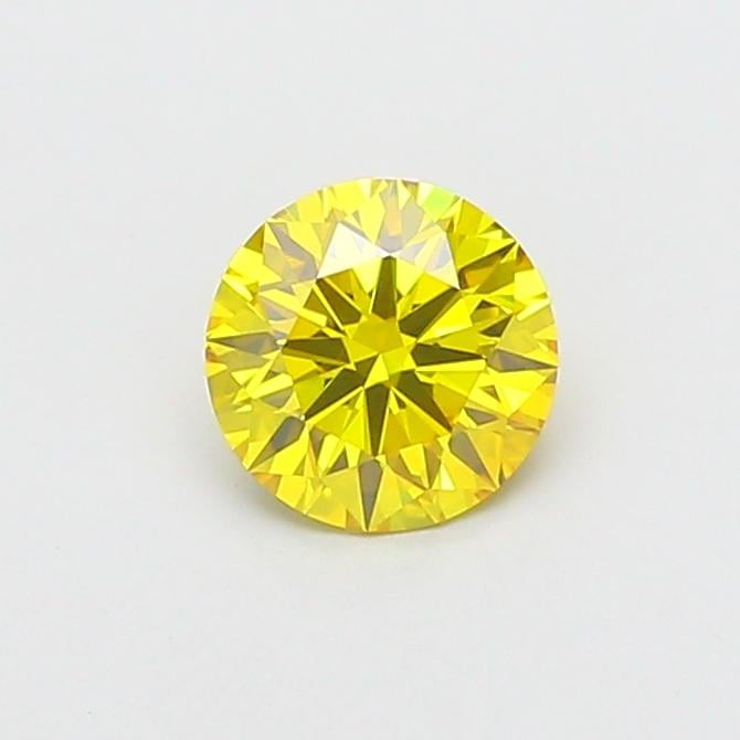 1.10 Ct. Fancy Vivid  Yellow Round Lab Grown Diamond