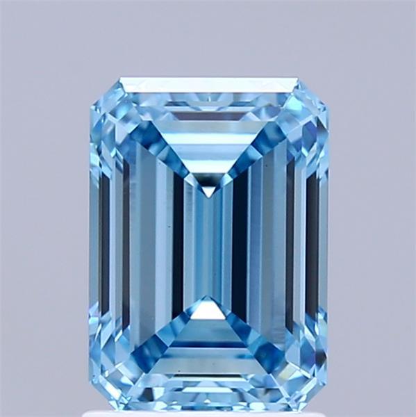 1.83 Ct. Fancy Vivid Blue Emerald Lab Grown Diamond