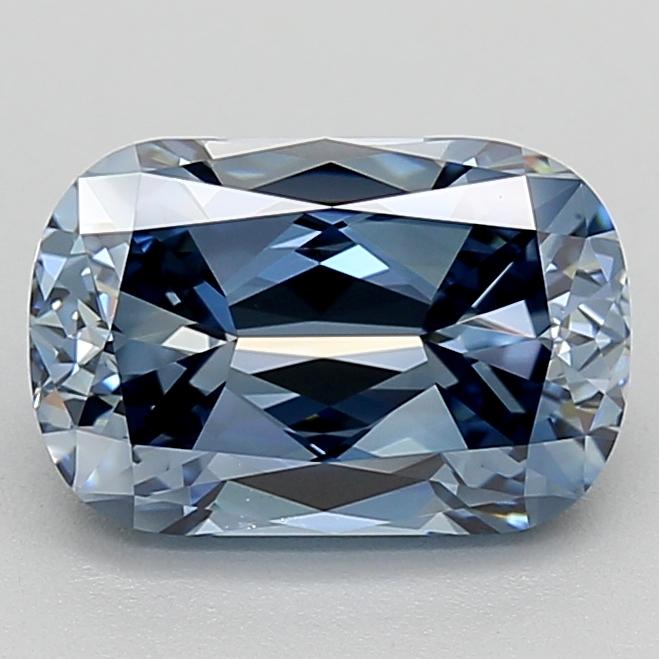 2.32 Ct. Fancy Deep Blue Cushion Lab Grown Diamond